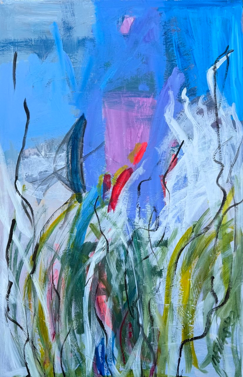 Blue Garden Rising by Mila